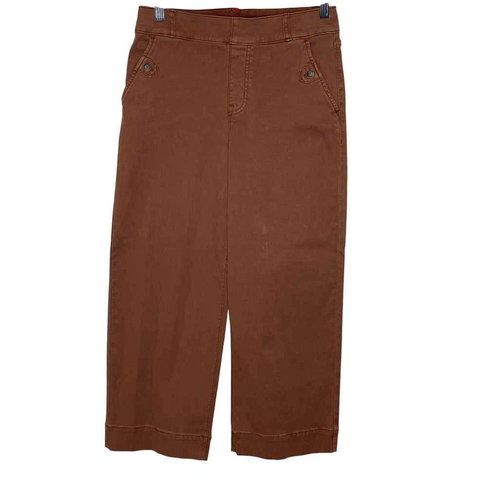 SPANX Women's Wide Leg Cropped Pants  Sailor Style Pockets Career‎ Casual